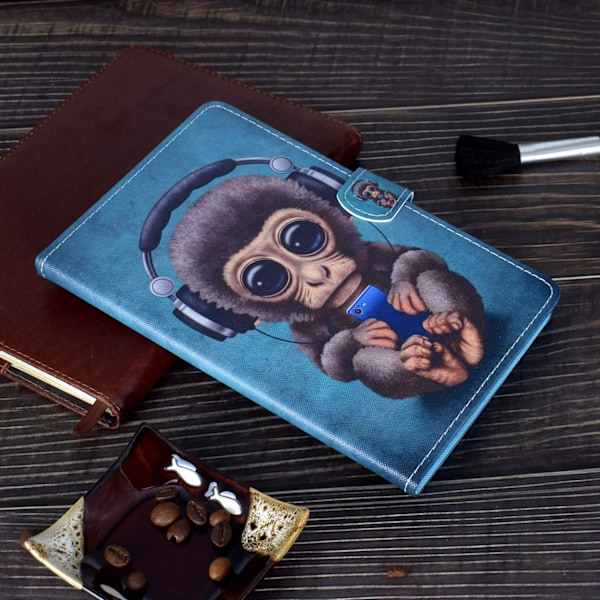 Etui til Samsung Galaxy Tab A7 Lite 8.7 2021 SM-T220/T225 Nettbrett Folio Shell Stativ Etui Beskyttelsesetui med Stativ og Kortspor - Music Monkey