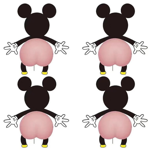 4 st 3d-klistermärke Bildörr Kollision Undvikande klistermärke Tecknade serier Individualitet och kreativitet (Mickey Mouse)