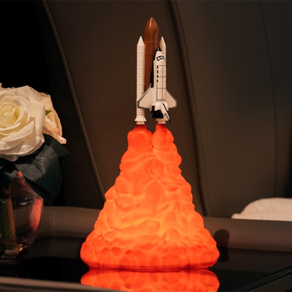 3D- printed raketljus prydnad led nattljus atmosfär ljus