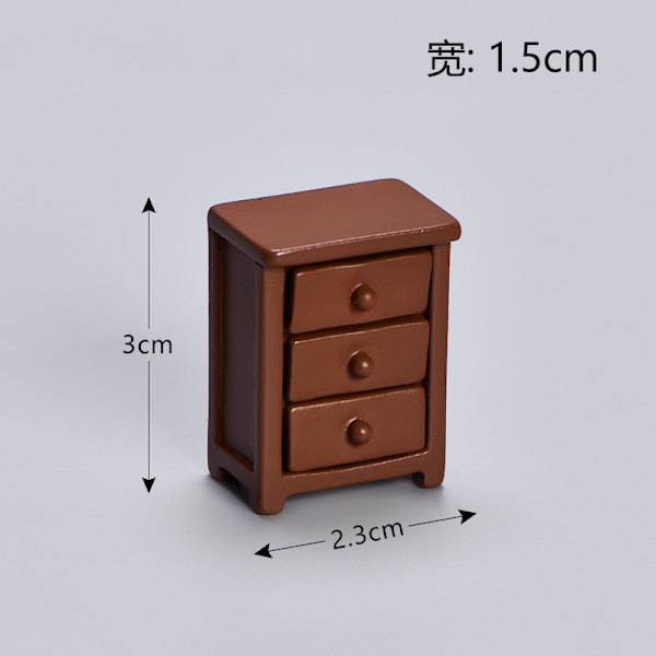 20 Simulerede møbelserier Miniature garderobe, lædersofa, minilandskab, bonsai, sukkulenter, forskellige størrelser og vægte