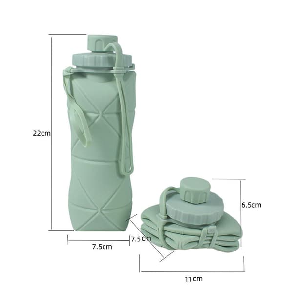 Kannettava taitettava vesipullo 600 ml
