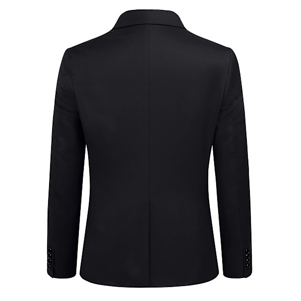 3-osainen miesten puku, business casual -puvun housut ja liivi (musta-M koko)