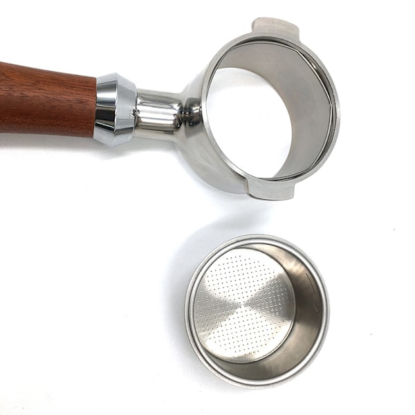 54 mm pohjaton portafilter, 54 mm pohjaton naked-portafilter, yhteensopiva 54 mm Breville Barista -sarjan ja 54 mm Breville -laitteiden kanssa (suodatinkori