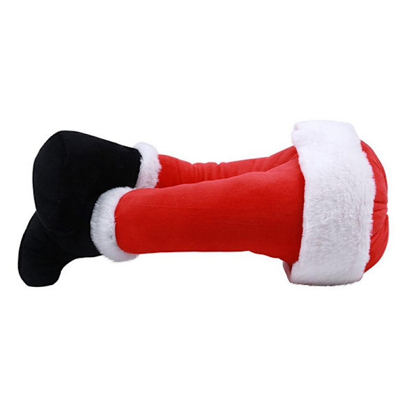 Röd jultomte Kroppsdekorationer Dekorationer Burlap Pose-able plyschben