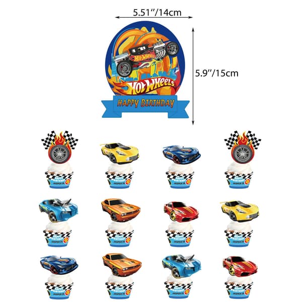 Hot Wheels Bil Temafest Dekorasjoner Gutter Bursdag #1