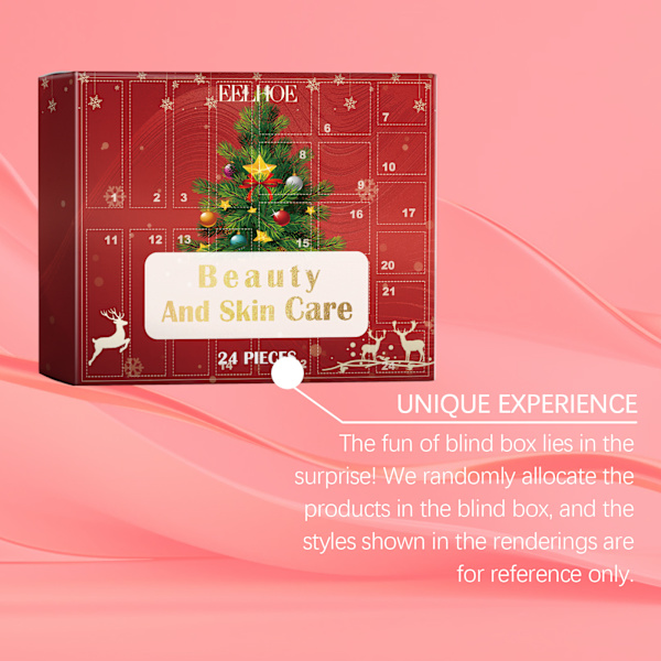 Flickor Adventskalendrar Kalender 24 stycken Hudvård Presentförpackning Jul Nedräkning Kalender Hudvård Set