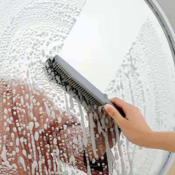 3 i 1 silikonspaltrengöring Kökssanering Borsterengöring Borste Glasskrapning Dead Spot Golvborsterengöringsverktyg (rosa)