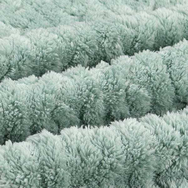 1 stk. 120*180cm, dobbeltsidig jacquard fortykket taff cashmere teppe, kontorlur teppe høst og vinter (grønn)