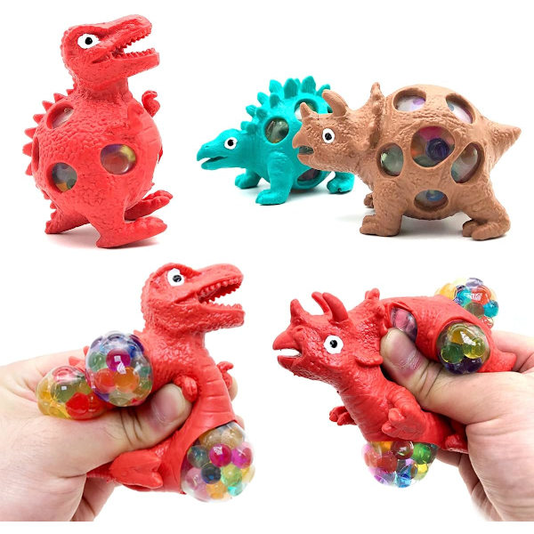 3-pack multicolor mjuka stressbollar för handtränare, squeez