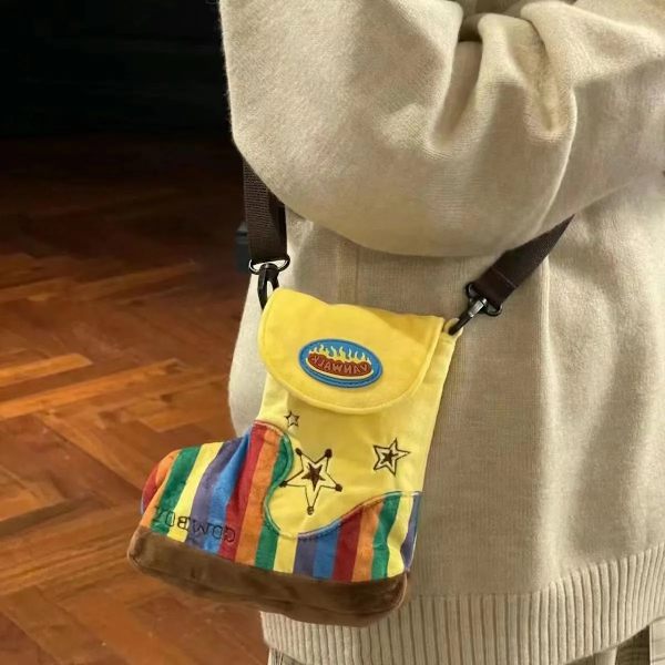 DisneyToyStory Buzz Lightyear Woody Støvler En Skulder Crossbody Veske Tegneserie Myntveske Lommebok Jente Barnes Bursdagsgave yellow