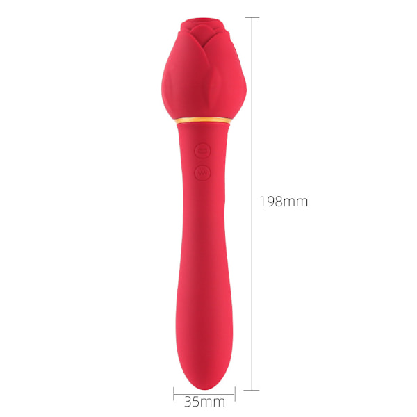 Inverter Mute Kvinnligt Handtag Rose Vibration Flytande Silikon Massage Stick
