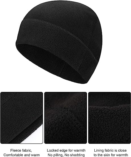 6-delt Vinterlue Dødningehode Lue Herre Varm Polar Fleece Beanie Th