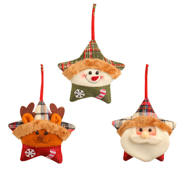 3st Jultomte Älg Julgransdekorationer Idéer Gosedjur Jul Pentagram Godishänge