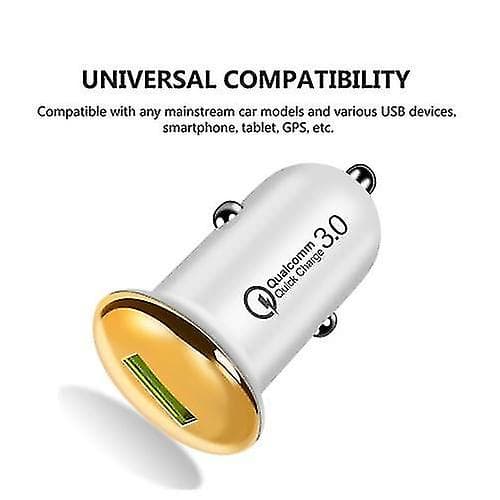 Snabb billaddare med USB-port, snabbladdning