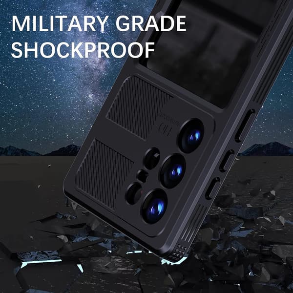 Samsung Galaxy S23 Ultra Case, IP68 vattentät, stötsäker, dammtät, snötålig