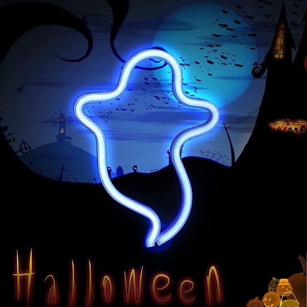 Halloween Spøgelse Neon Skilte, Spøgelse Form Led Neon Dekorativt Lys
