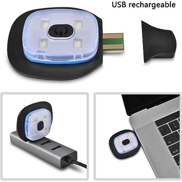 Unisex mössa mössa med ljus presenter för män pappa pappa USB uppladdningsbara mössor Grå