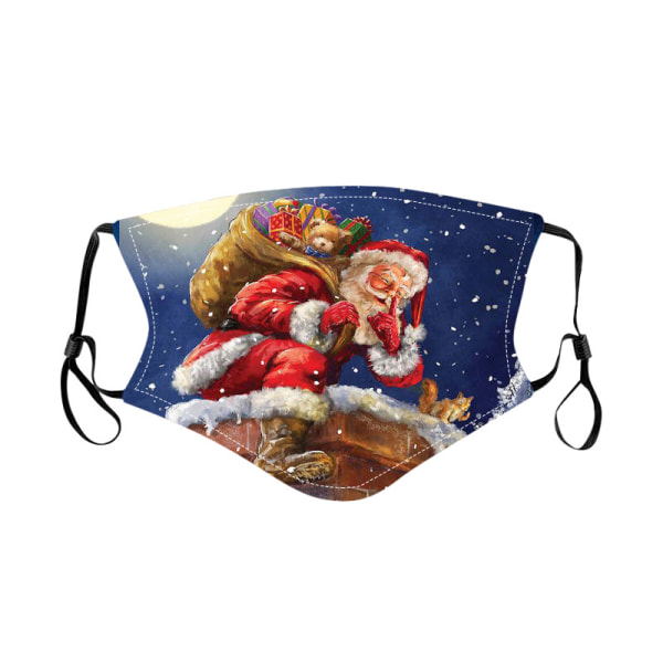 Christmas Mask Print Barn bomullsmask Tvättbar Cartoon Cloth Mas