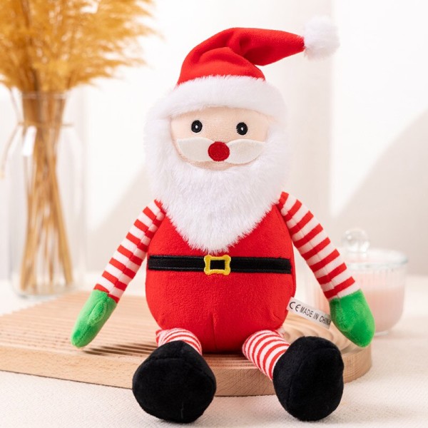 4 stk/sett Søt Julenisse Dukke Julealv Plysj Kosedyr Elg Myke Leker Festival Dekor Fillerye God Jul Barnegave