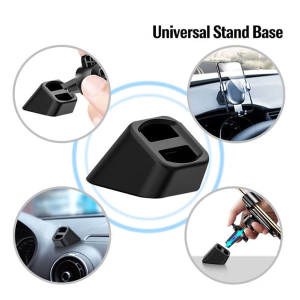 1 stk. Universal Tilbehørsstander Base Dashboard Mount til Luftventil Biltelefonholder, sort