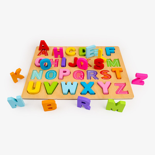 Träpussel för småbarn, Aitey Alphabet Shape Träpussel