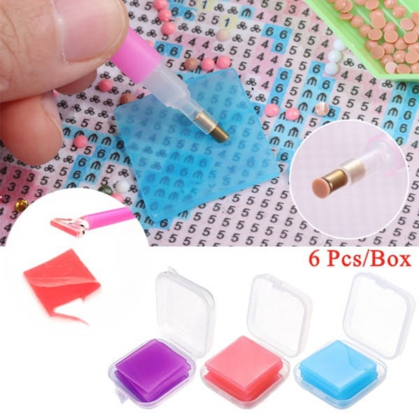 3 æsker DIY Diamantmaleri Lim Ler med Opbevaringsboks Broderi Punktborepen