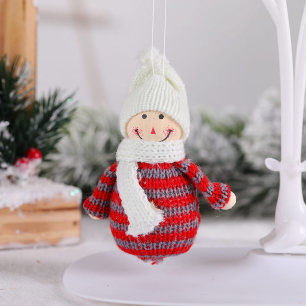 3st juldekoration kreativitet träull snögubbe docka julgran garderob dekoration hänge