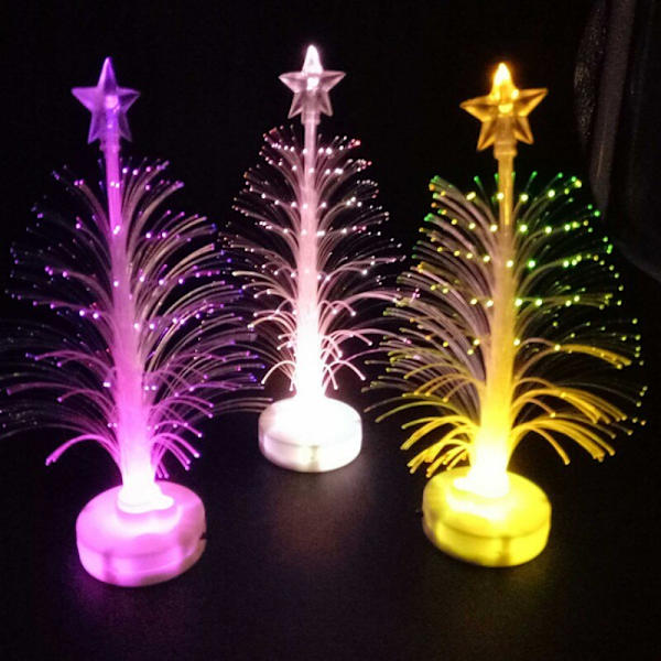 3 stycken färg LED optisk fiber nattlampor Barn julklappar Juldekorationer Nattlampor Toy LED julgransbelysning