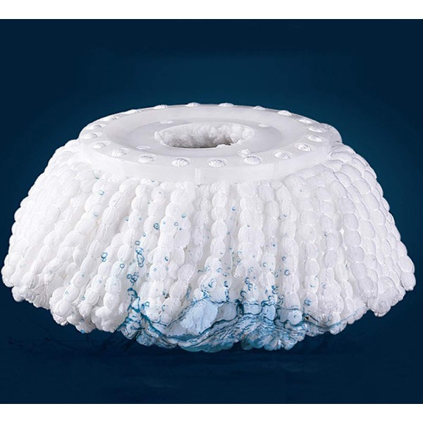 3st vit spinnmopp ersättningshuvud, mikrofibermopp bomullshuvud, universal 16 cm moppduk