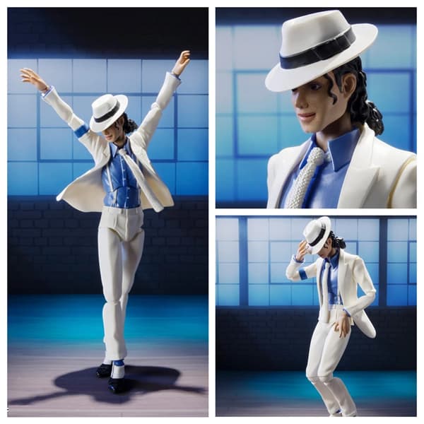 Michael Jackson Smooth Criminal Moonwalk Actionfigur Modellleksaker Michael Jackson MJ Thriller Ledbar Rörlig Julklapp