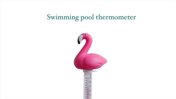 Pooltermometer, flytande pooltermometer, pooltillbehör, akvarietermometer (1-pack)
