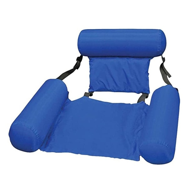 Flytande stol Poolstolar Uppblåsbar Lazy Water Bed Lounge Stol blå