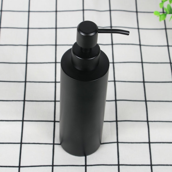 Sort Sæbedispenser, Aluminium Sæbedispenser, 350 ML, Rustfrit stål, til Køkken og Badeværelse