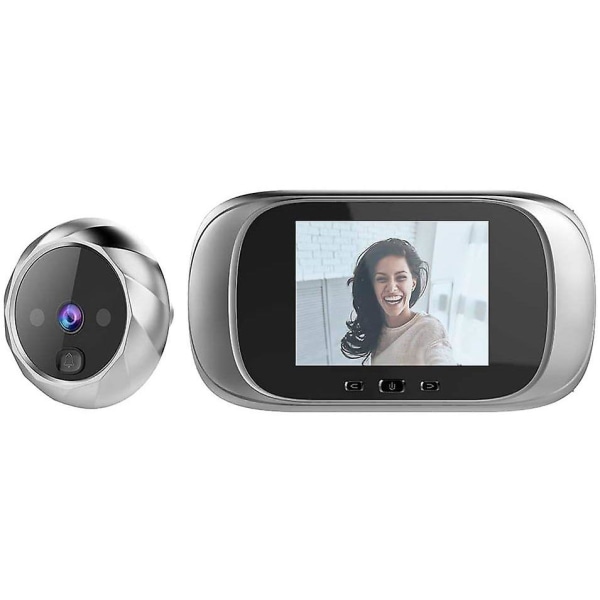 Digitalt titthål, 2,8-tums LCD-titthålskamera med högt antal pixlar med mörkerseende, vidvinkel för att ta bilder, säkerhetsdörrklocka