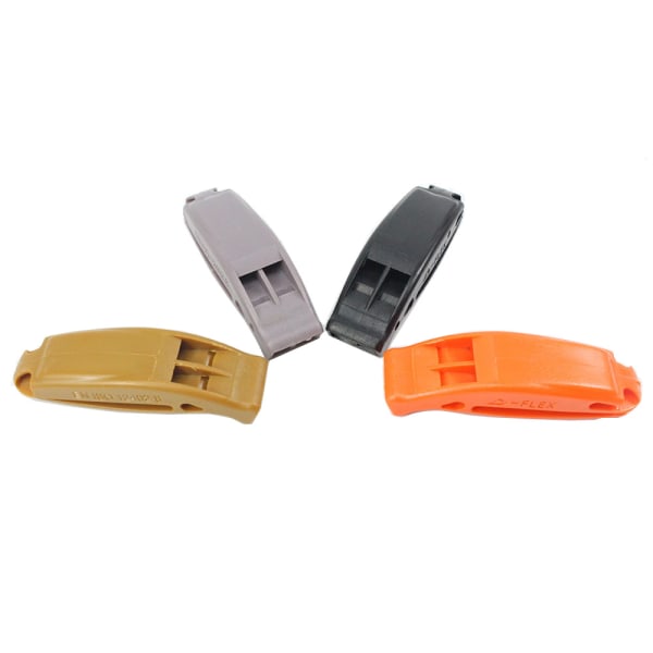 2 stycken orange Dual Frequency High Decibel Survival Whistle Tool