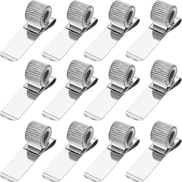 12-pack Manganstål Pennhållare Pen Loop Pen Clip Journal Notebook Pennhållare Stylus Hållare Organizer för bärbar dator och urklipp i hemmet, ficka, av