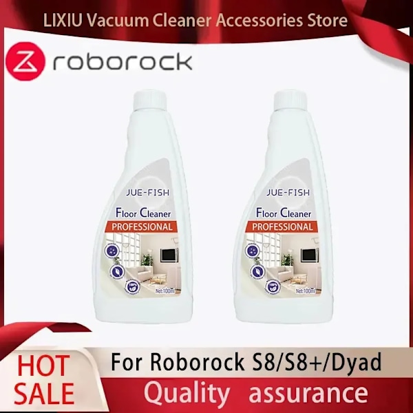 2 stk. Gulvrengøringsvæske til Roborock S8 Pro Ultra/s7 Maxv Ultra/dyad/s7 Støvsugerdele Robotmopper Antibakteriel