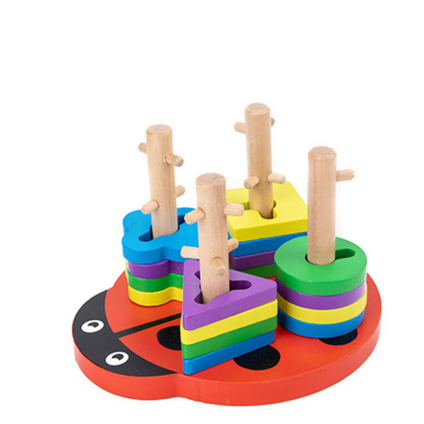 Leksaker för toddler 1-3 år gamla, träformsorterare, trä