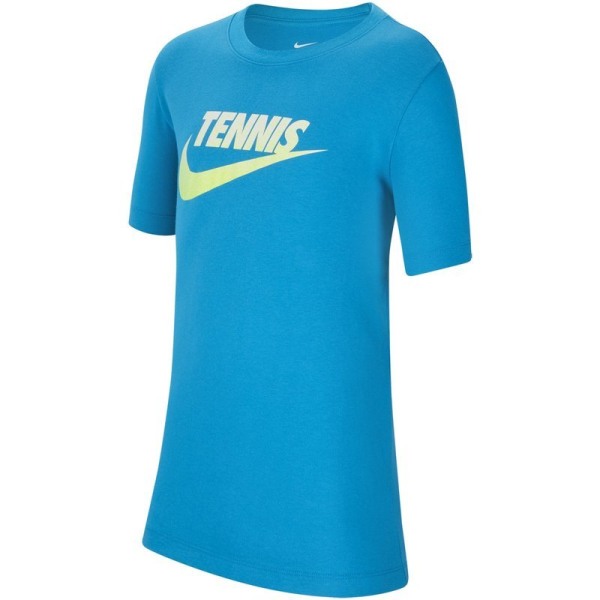 NIKE Tennis Tee Turquoise Boys M