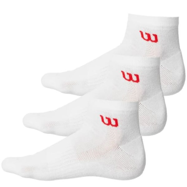 WILSON Mens Quarter Socks 3pack White a83a Fyndiq