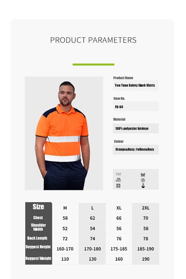 Tvåfärgad säkerhetspikétröja Reflextröja med hög synlighet green medium orange medium