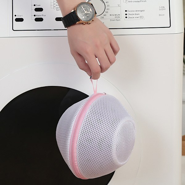 Vikbar tvätt-bh Förvaringsväskor Underkläder Mesh Zipp White