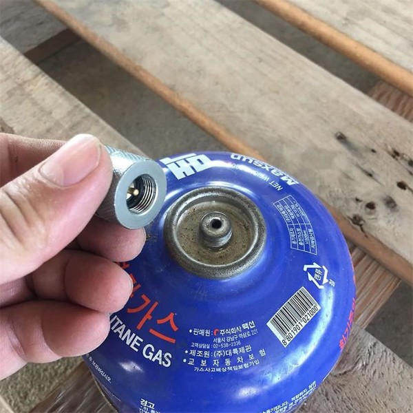 Utomhus camping butan ugn gaspåfyllning adapter plug-in