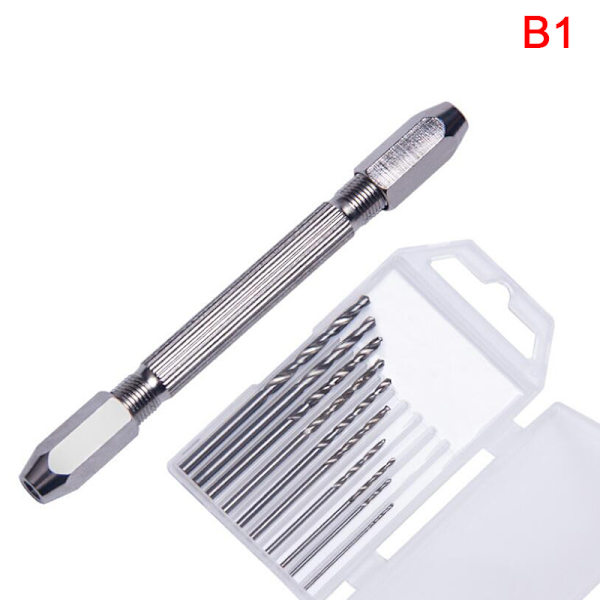 Handborr Keyless Chuck Fixed Seat Twist Drill Harts Smycken D Set B2