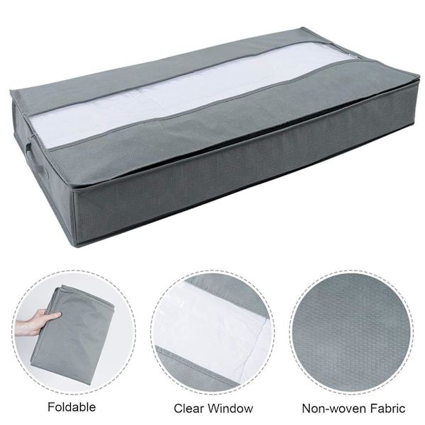 KläderFörvaringsväska Vikbar Non-woven Pouch Zipper Cabinet