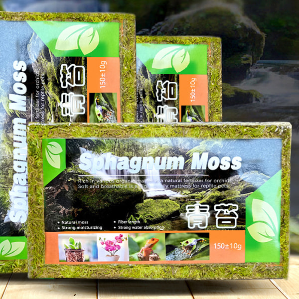 1 förpackning 150g Komprimerad naturlig Sphagnum mossa Torr torvmossa Potti Grön one size