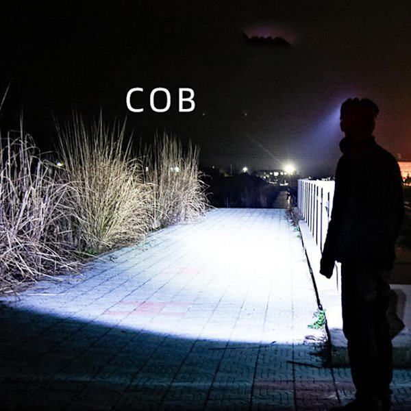 Mini COB LED-strålkastare 3 lägen Vattentät Strålkastare Ficklampa T one size