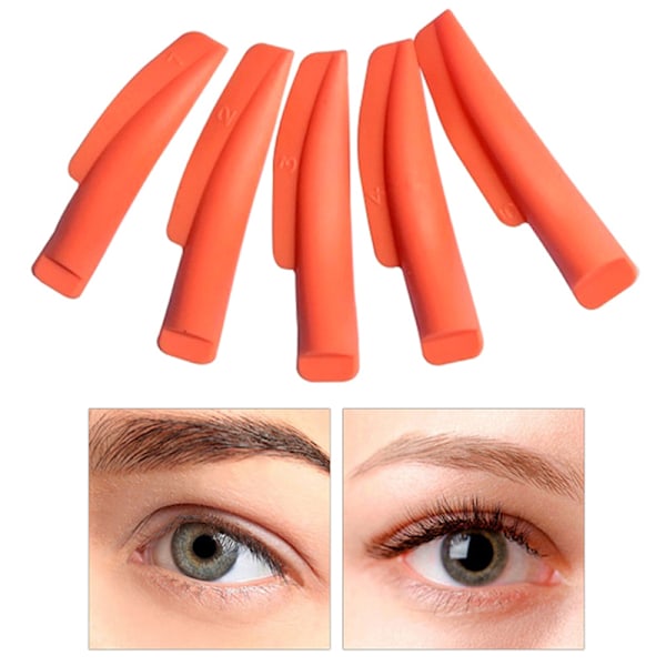 5 par/box Lash Lifting Curlers Curl Silicone Shields Pads Orange Orange