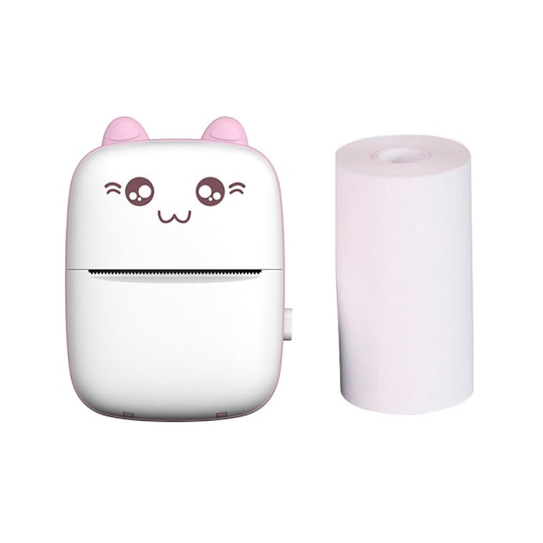 Fickskrivare Bärbar thermal med Bluetooth Mini Pi Paper Pink