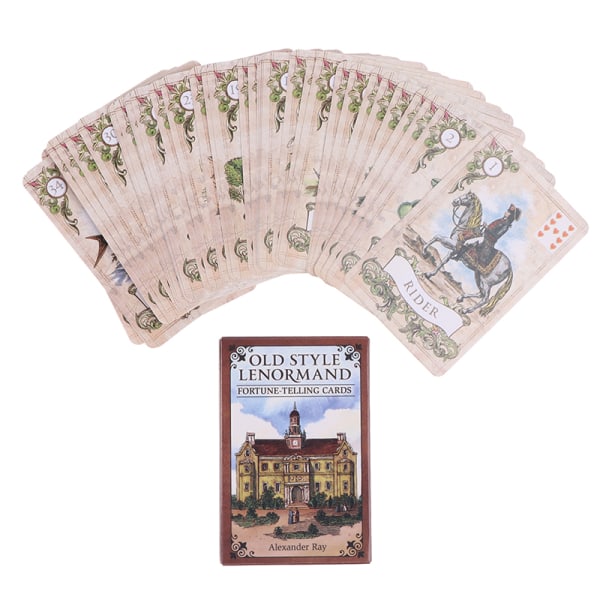 Gammal stil Lenormand Oracle Card Tarot Card Party Prophecy Divin färgglad en one size